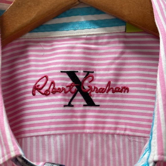 Men's Pink Striped Shirt - Picture 2 of 3